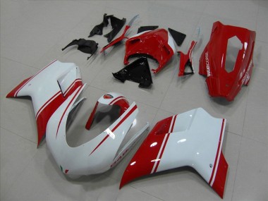 Carenado Ducati 848 1098 1198 07-14 - Blanco & Rojo Carrera Versión