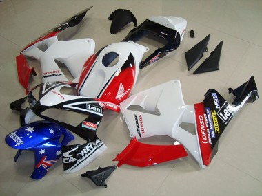 Carenado Honda CBR 600 RR 03-04 - Blanco Negro Rojo Lee