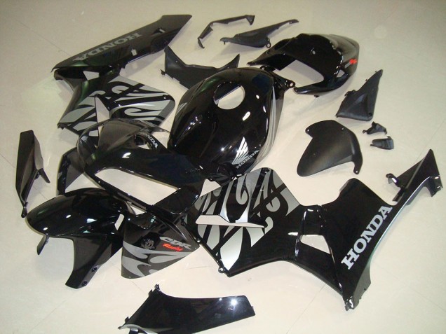 Carenado Honda CBR 600 RR 05-06 - Negro Blanco Llama