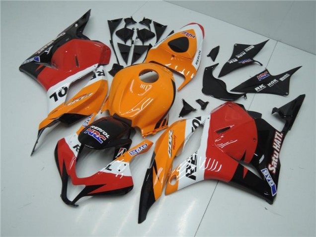 Carenado Honda CBR 600 RR 09-12 - Naranja Rojo Negro Repsol