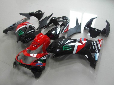 Carenado Kawasaki ZX 250R 08-12 - Rojo & Negro Monster