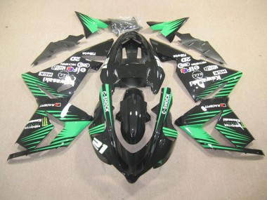 Carenado Kawasaki ZX10R 03-05 - Negro Verde C-Shock Monster