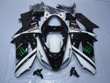 Carenado Kawasaki ZX10R 06-07 - Negro Blanco Touch4 Monster