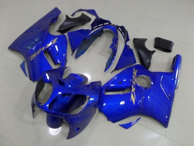 Carenado Kawasaki ZX12R 00-01 - Azul con Oro Pegatinas