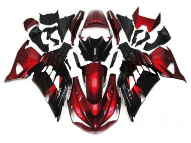 Carenado Kawasaki ZX14R ZZR 1400 12-21 - Rojo Negro