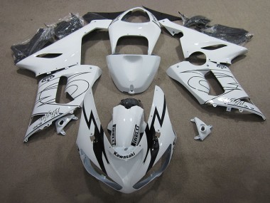 Carenado Kawasaki ZX6R 05-06 - Blanco Ninja 636