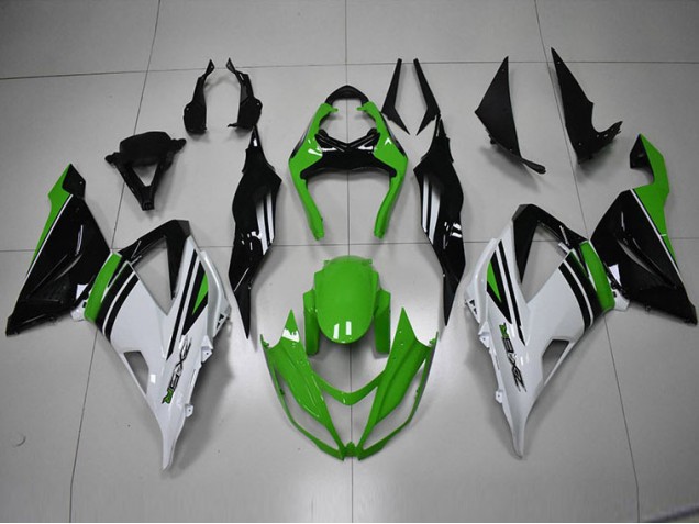 Carenado Kawasaki ZX6R 13-18 - Negro Verde Blanco