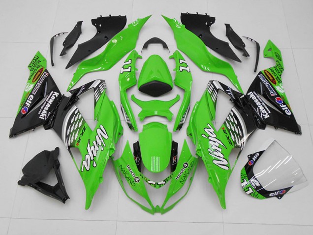 Carenado Kawasaki ZX6R 13-18 - Verde Negro 11