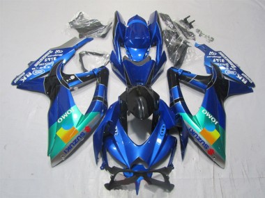 Carenado Suzuki GSXR 1000 K7 07-08 - Azul Negro Verde Jomo