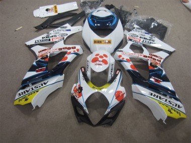 Carenado Suzuki GSXR 1000 K7 07-08 - Blanco Azul Oscuro Dog