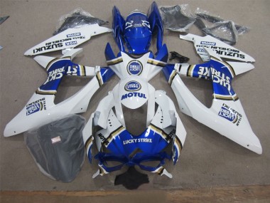 Carenado Suzuki GSXR 600 K8 08-10 - Blanco Lucky Strike Azul Motul