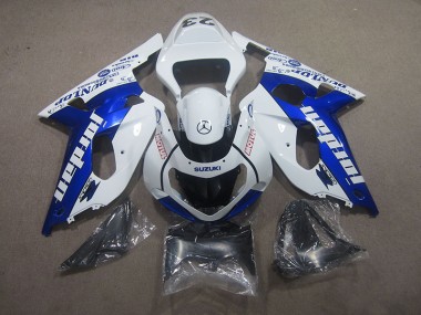 Carenado Suzuki GSXR 750 K1 K2 K3 01-03 - Blanco Azul Motul