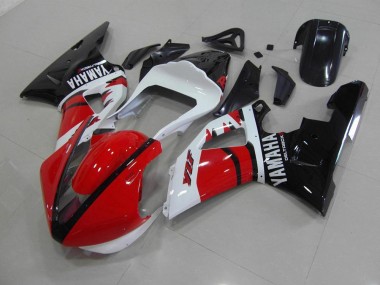 Carenado Yamaha R1 00-01 - Rojo Negro Blanco Carrera Versión