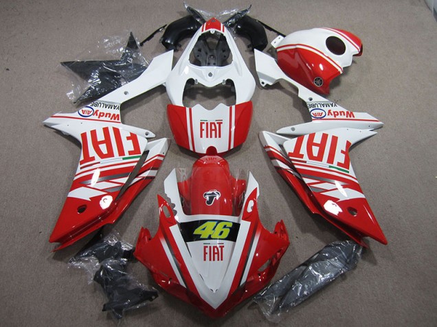 Carenado Yamaha R1 07-08 - Rojo Blanco Fiat 46