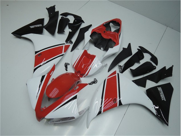 Carenado Yamaha R1 12-14 - Blanco Rojo Negro