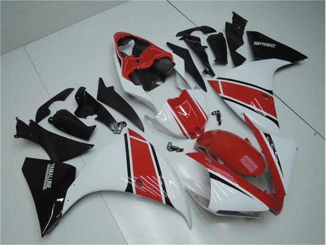 Carenado Yamaha R1 12-14 - Blanco Rojo Negro