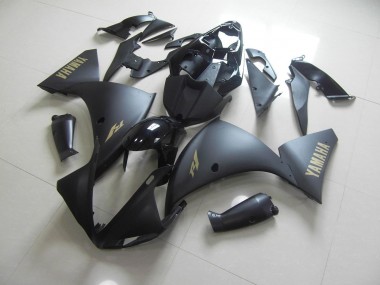 Carenado Yamaha R1 12-14 - Negro Mate Oro Pegatinas