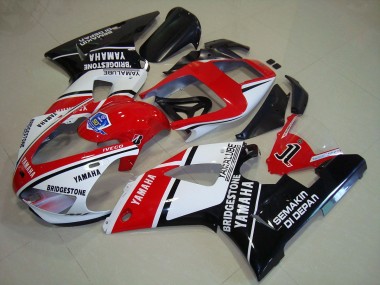 Carenado Yamaha R1 98-99 - Negro Rojo Pegatinas