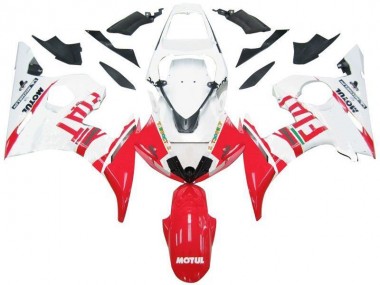 Carenado Yamaha R6 03-05 - Blanco Rojo Fiat