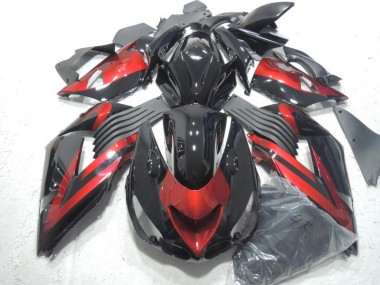 Inyección Kits Carenado Kawasaki ZX14R ZZR 1400 06-11 - Negro Rojo