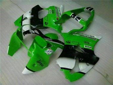 Inyección Kits Carenado Kawasaki ZX6R 00-02 - Verde Negro