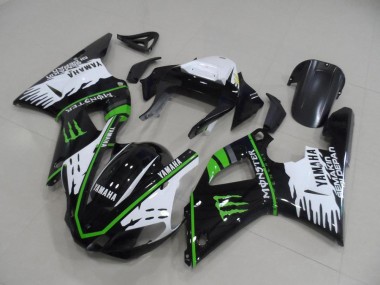 Kits Carenado Yamaha R1 00-01 - Negro Blanco Verde Monster