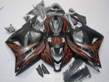 Kits Completo Carenado ABS Honda CBR 600 RR 09-12 - Negro Rojo Llama